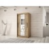 Armoire dressing,  longeur 120 cm, 2 portes, 2 penderies et 5 niches,  Gamme YORK_01