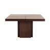 Table à manger design 150x150 cm, finition chocolat, Gamme dusk