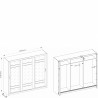 Armoire dressing  design 3 portes coulissantes , Gamme concept