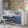 Lit compact enfant 90x200 avec bureau rabattable- Gamme bonny