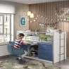 Lit compact enfant 90x200 avec bureau rabattable- Gamme bonny