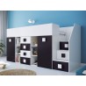 Lit combiné enfant 90x200  avec escalier  et  bureau , Gamme dream