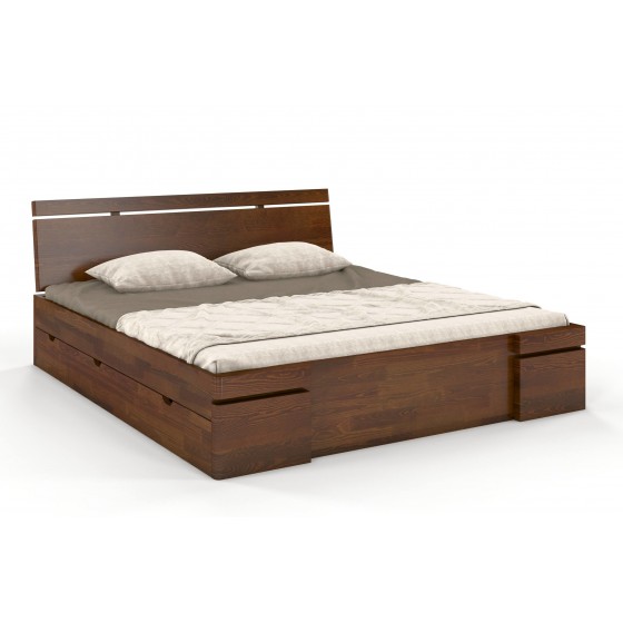Lit en bois massif pin avec tiroirs de rangement  , Gamme nash