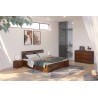 Lit en bois massif pin avec tiroirs de rangement  , Gamme nash