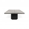 Table à manger design 150x150 cm, finition chocolat, Gamme dusk