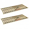 Sommier a lattes multiplis bois hetre  massif zone lombaire reglable , Gamme slimwood