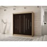 Armoire dressing,  longeur 150 cm, 2 portes, 2 penderies et 5 niches,  Gamme YORK