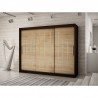 Armoire dressing,  longeur 250 cm, 3 portes, 2 penderies et 10 niches,  Gamme YORK