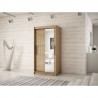 Armoire dressing,  longeur 120 cm, 2 portes, 2 penderies et 5 niches,  Gamme YORK_02