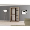 Armoire dressing,  longeur 120 cm, 2 portes, 2 penderies et 5 niches,  Gamme YORK_02