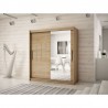 Armoire dressing,  longeur 180 cm, 2 portes, 2 penderies et 10 niches,  Gamme YORK_02