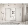 Armoire dressing,  longeur 250 cm, 3 portes, 2 penderies et 10 niches,  Gamme YORK_01