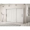 Armoire dressing,  longeur 250 cm, 3 portes, 2 penderies et 10 niches,  Gamme YORK