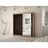Armoire dressing,  longeur 180 cm, 2 portes, 2 penderies et 10 niches,  Gamme YORK_02