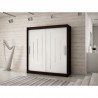 Armoire dressing,  longeur 150 cm, 2 portes, 2 penderies et 5 niches,  Gamme YORK