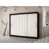 Armoire dressing,  longeur 250 cm, 3 portes, 2 penderies et 10 niches,  Gamme YORK