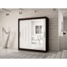 Armoire dressing,  longeur 180 cm, 2 portes, 2 penderies et 10 niches,  Gamme YORK_02