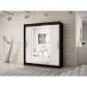 Armoire dressing,  longeur 200 cm, 2 portes, 2 penderies et 10 niches,  Gamme YORK_01