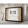 Armoire dressing,  longeur 250 cm, 3 portes, 2 penderies et 10 niches,  Gamme YORK_02