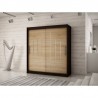 Armoire dressing,  longeur 150 cm, 2 portes, 2 penderies et 5 niches,  Gamme YORK