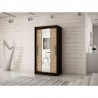 Armoire dressing,  longeur 120 cm, 2 portes, 2 penderies et 5 niches,  Gamme YORK_01