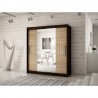 Armoire dressing,  longeur 200 cm, 2 portes, 2 penderies et 10 niches,  Gamme YORK_01