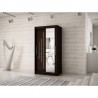 Armoire dressing,  longeur 100 cm, 2 portes, 2 penderies et 5 niches,  Gamme YORK_02