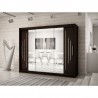 Armoire dressing,  longeur 250 cm, 3 portes, 2 penderies et 10 niches,  Gamme YORK_02