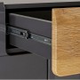 Buffet, 2 niche(s), 3 porte(s), 1 tiroir(s), longeur 159 cm, couleur Chêne clair et Gris, Gamme Doleb