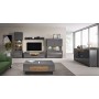 Buffet, 2 niche(s), 3 porte(s), 1 tiroir(s), longeur 159 cm, couleur Chêne clair et Gris, Gamme Doleb