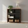 Meuble bibliothèque, 6 niche(s), 2 tiroir(s), longeur 107 cm, couleur Chêne clair et Gris, Gamme Buffob